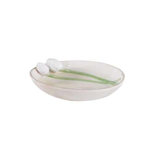 Vassoio decorativo con tulipani