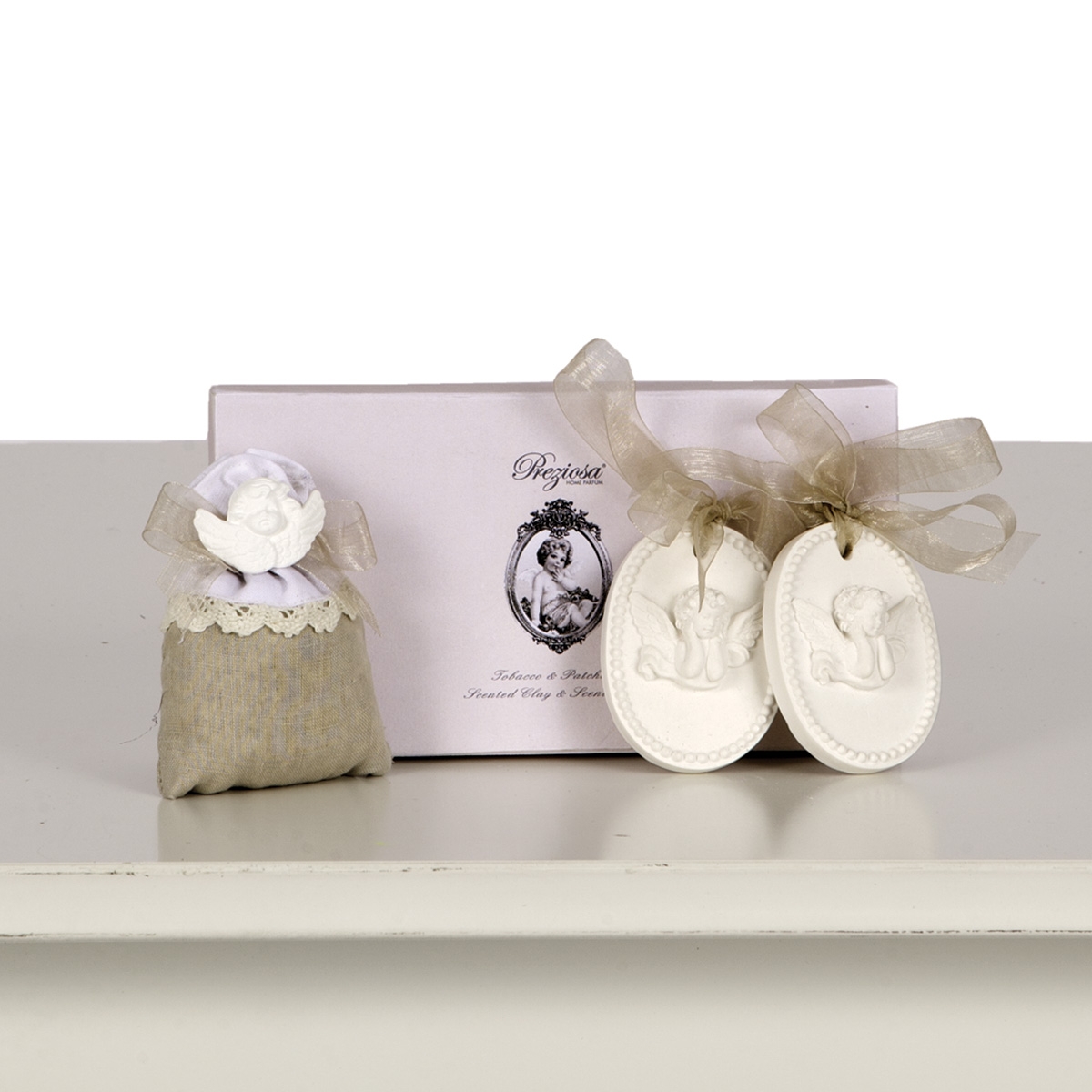 Set profumato 2pz gessetti + sacchetto Tabacco e Patchouli