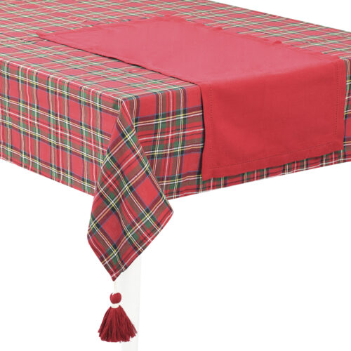 Set Tovaglia + Runner Meribel Var.Tartan Rossa
