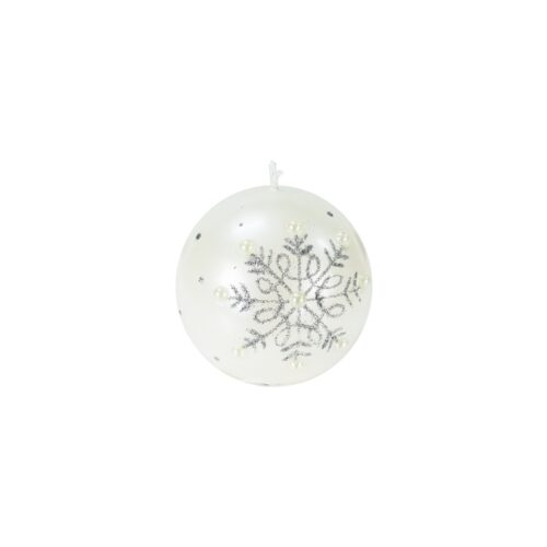 Candela di Natale Sfera con glitter