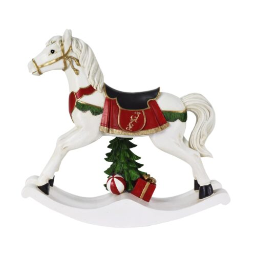 Cavallo a dondolo bianco