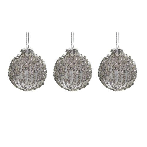 Set palle natale con cristalli
