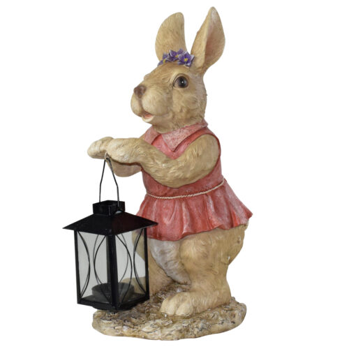 Coniglietto decorativo con lanterna girl