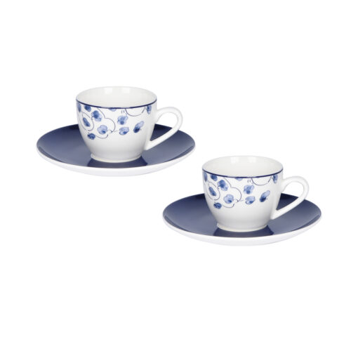 Set 8pz Caffè Clare con dipinto floreale contemporaneo
