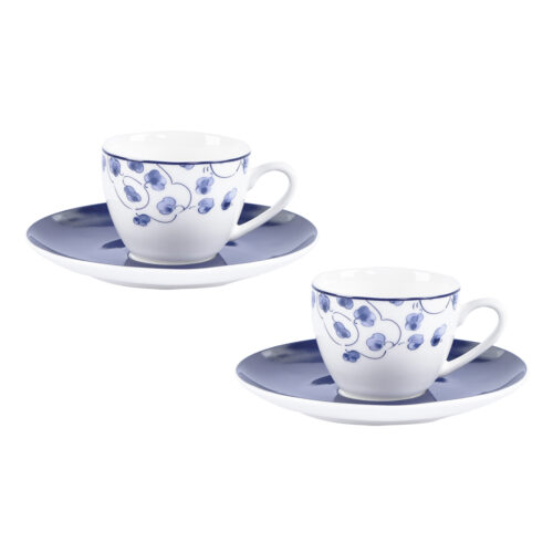Set 4pz Thè Clare con dipinto floreale contemporaneo