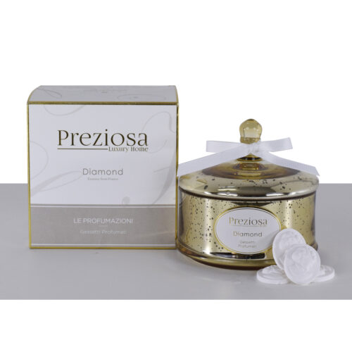 Cofanetto con gessetti profumati vetro e oro