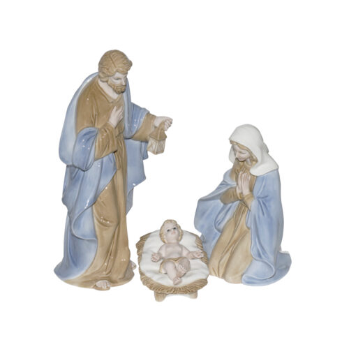 Set 3pz natività in porcellana lucida