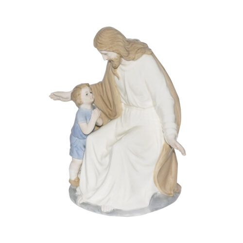 Gesù maestro seduto con bimbo in piedi