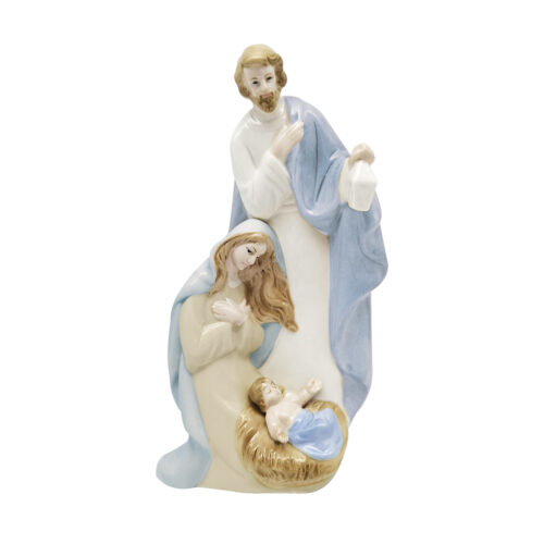 Natività monoblocco in porcellana lucida