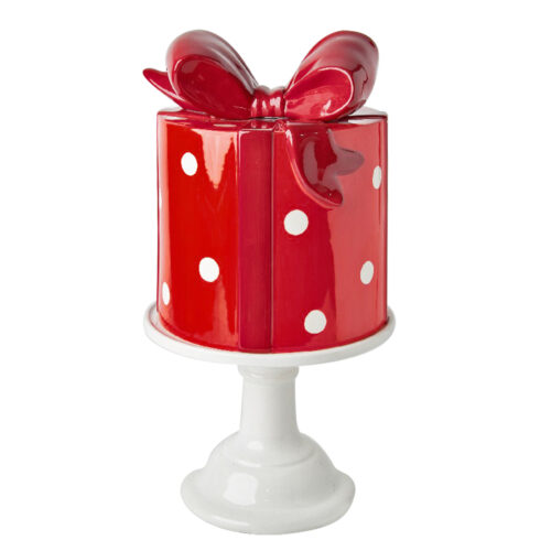 Set 2 pz alzata rotonda/quadrata più pacco regalo