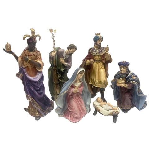 Set 6pz Presepe design evergreen