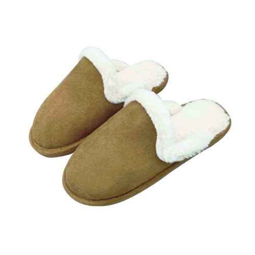Pantofole donna invernali antiscivolo con bordo bianco