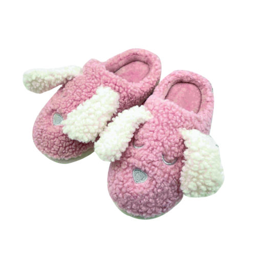 Pantofole donna antiscivolo con nappine, a forma di coniglio